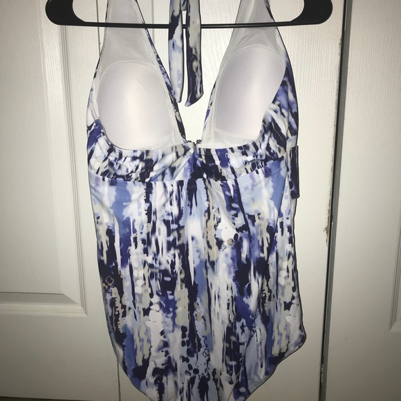 Swimsuits For All Other - Blue, silver and white swimsuit